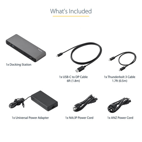 StarTech.com Thunderbolt 3 Dock, Dual Monitor 4K 60Hz TB3 Laptop Docking Station, DisplayPort, 85W PD, 3x USB, GbE - REPLACED BY TB3CDK2DH