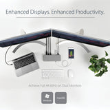 StarTech.com Thunderbolt 3 Dock, Dual Monitor 4K 60Hz TB3 Laptop Docking Station, DisplayPort, 85W PD, 3x USB, GbE - REPLACED BY TB3CDK2DH