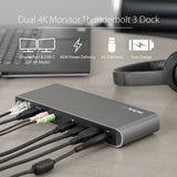 StarTech.com Thunderbolt 3 Dock, Dual Monitor 4K 60Hz TB3 Laptop Docking Station, DisplayPort, 85W PD, 3x USB, GbE - REPLACED BY TB3CDK2DH