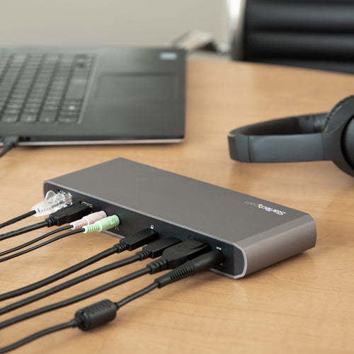 StarTech.com Thunderbolt 3 Dock, Dual Monitor 4K 60Hz TB3 Laptop Docking Station, DisplayPort, 85W PD, 3x USB, GbE - REPLACED BY TB3CDK2DH