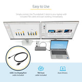 StarTech.com Thunderbolt 3 Dock, Dual Monitor 4K 60Hz TB3 Laptop Docking Station, DisplayPort, 85W PD, 3x USB, GbE - REPLACED BY TB3CDK2DH