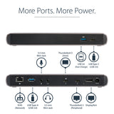 StarTech.com Thunderbolt 3 Dock, Dual Monitor 4K 60Hz TB3 Laptop Docking Station, DisplayPort, 85W PD, 3x USB, GbE - REPLACED BY TB3CDK2DH