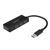 StarTech.com 4 Port USB 3.0 Hub (SuperSpeed 5Gbps) with Fast Charge – Portable USB 3.2 Gen1 Type-A Laptop/Desktop Hub - USB Bus Power or Self Powered for High Performance – Mini/Compact