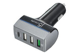 j5create JUPV41 mobile device charger Universal Black, Silver Cigar lighter Fast charging Auto