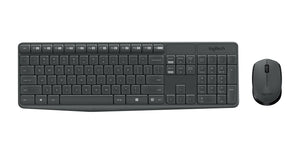 Logitech MK235 keyboard Mouse included Home/Office RF Wireless French Grey