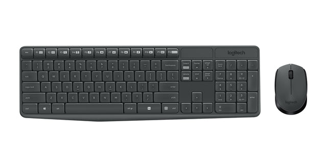 Logitech MK235 keyboard Mouse included Home/Office RF Wireless French Grey