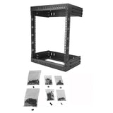 StarTech.com 2-Post 12U Heavy-Duty Wall Mount Network Rack, 19" Open Frame Server Rack with Adjustable Depth, Wall Mount Data Rack for IT / AV / Patch Panel / Computer Equipment - Cage Nuts and Screws Included