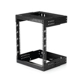 StarTech.com 2-Post 12U Heavy-Duty Wall Mount Network Rack, 19" Open Frame Server Rack with Adjustable Depth, Wall Mount Data Rack for IT / AV / Patch Panel / Computer Equipment - Cage Nuts and Screws Included