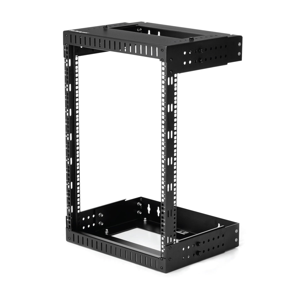 StarTech.com 2-Post 15U Heavy-Duty Wall Mount Network Rack, 19" Open Frame Server Rack with Adjustable Depth, Wall Mount Data Rack for IT / AV / Patch Panel / Computer Equipment - Cage Nuts and Screws Included