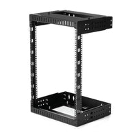 StarTech.com 2-Post 15U Heavy-Duty Wall Mount Network Rack, 19" Open Frame Server Rack with Adjustable Depth, Wall Mount Data Rack for IT / AV / Patch Panel / Computer Equipment - Cage Nuts and Screws Included