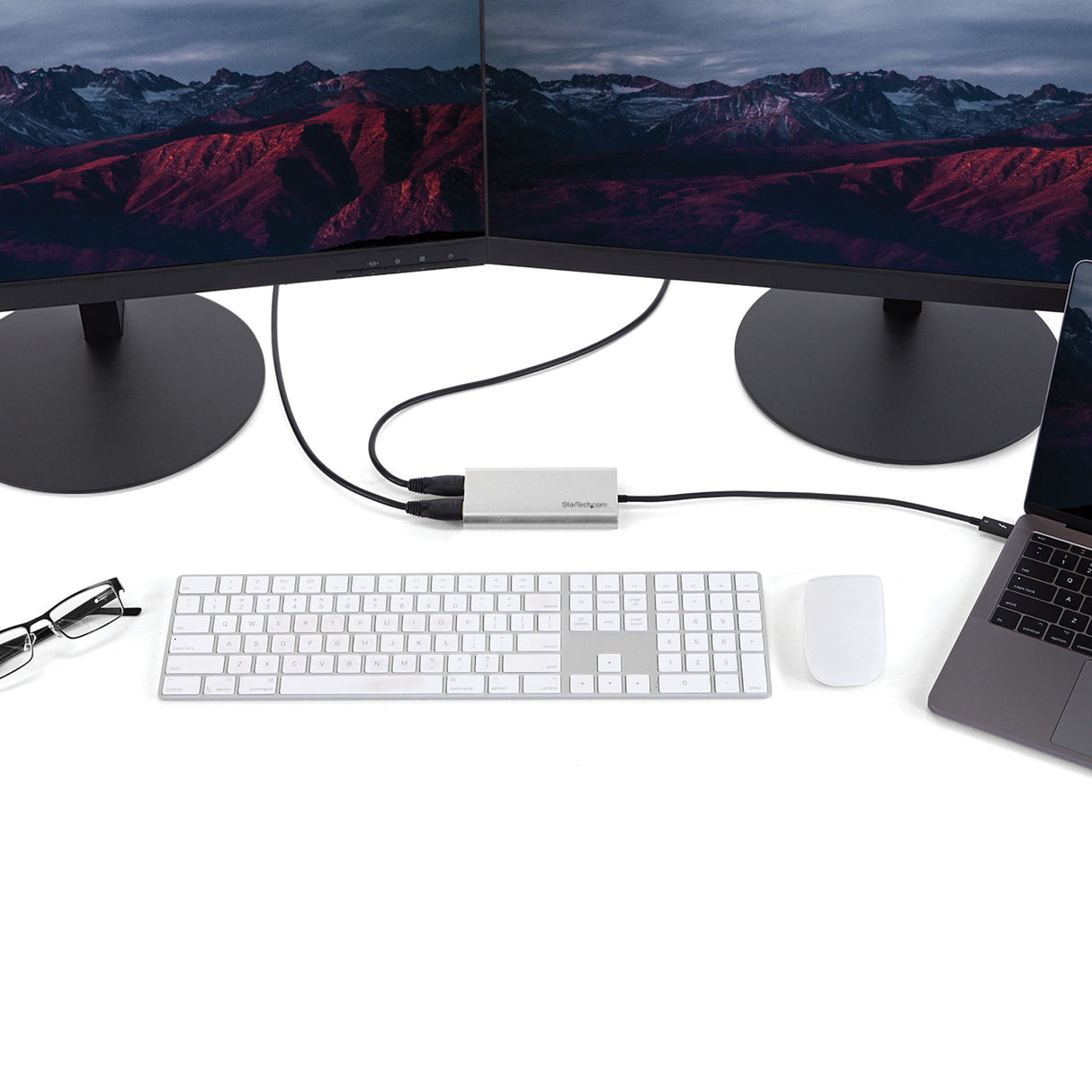 StarTech.com Thunderbolt to Dual HDMI 2.0 Adapter, Dual 4K 60Hz Thunderbolt to HDMI Converter, 2x HDMI Monitor Video Display Adapter, Thunderbolt Certified - Mac & Windows