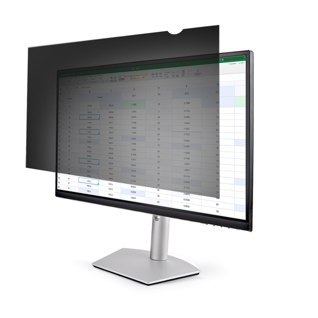 StarTech.com Monitor Privacy Screen for 27 inch PC Display - Computer Screen Security Filter - Blue Light Reducing Screen Protector Film - 16:9 WideScreen - Matte/Glossy - +/-30 Degree - TAA