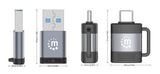 Manhattan 2-Piece Set: USB-C to USB-A and USB-A to USB-C Adapters, Male/Female conversions, 5 Gbps (USB 3.2 Gen1 aka USB 3.0), SuperSpeed USB, Black/Silver, Lifetime Warranty