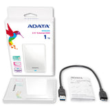 ADATA AHV620S-1TU3-CWH external hard drive 1 TB 2.5" Micro-USB B 3.2 Gen 1 (3.1 Gen 1) White