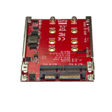 StarTech.com M.2 to SATA Adapter for M.2 SATA SSDs, Dual Slot M2 Drive Host Adapter/Converter with RAID Support, 2.5-Inch Drive Form Factor, TAA