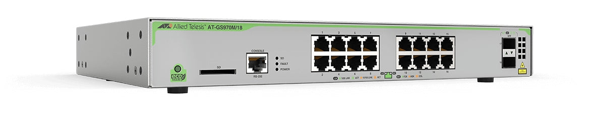 Allied Telesis GS970M/18 Managed L3 Gigabit Ethernet (10/100/1000) Grey