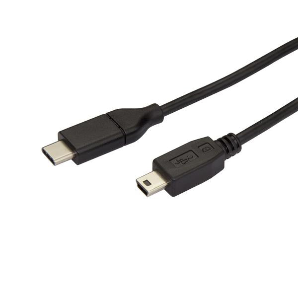 StarTech.com 6.6ft (2m) USB-C to Mini-USB Cable, Data Cord, USB 2.0, USB-C Data Transfer Cable