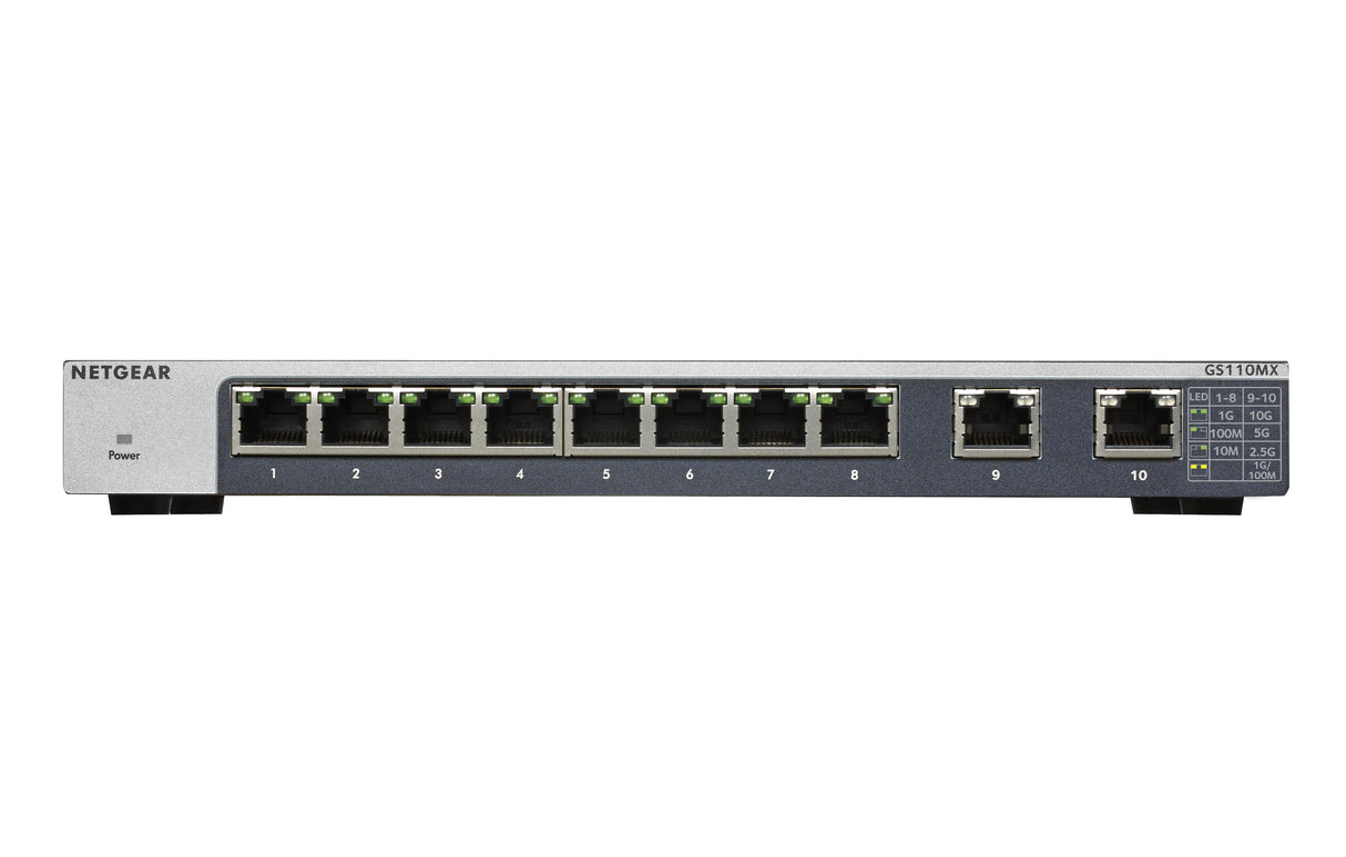 NETGEAR GS110MX Unmanaged Gigabit Ethernet (10/100/1000) Black
