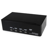 StarTech.com 4 Port Dual DVI USB KVM Switch with Audio & USB 2.0 Hub - TAA