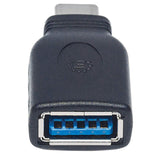 Manhattan USB-C to USB-A Adapter, Male to Female, 5 Gbps (USB 3.2 Gen1 aka USB 3.0), SuperSpeed USB, Black, Lifetime Warranty, Equivalent to USB31CAADG