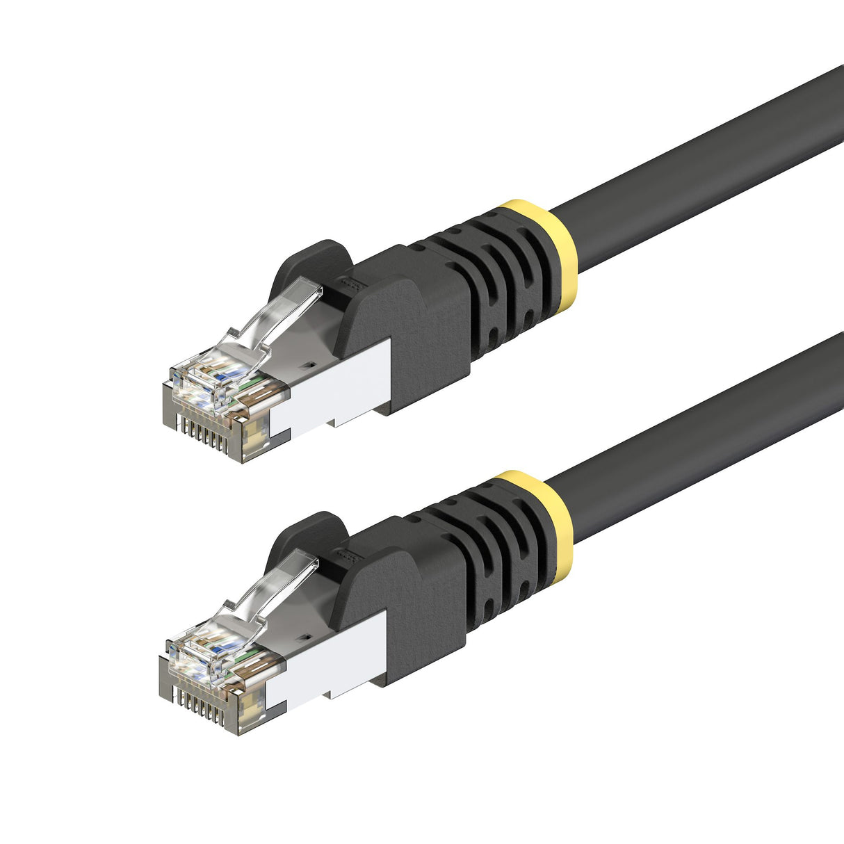 StarTech.com 75ft Black Cat6A Outdoor Ethernet Cable, Snagless RJ45, S/FTP, 23AWG Pure Bare Copper, 500MHz, Shielded Outdoor Rated Patch Cord, UV Resistant