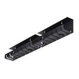 StarTech.com 2-Pack Under Desk Cable Management Tray, 42" Long (21" Per Tray), Metal Slotted Style Cable Organizer, Screw-On Install, Power Bar Holder, Black, TAA
