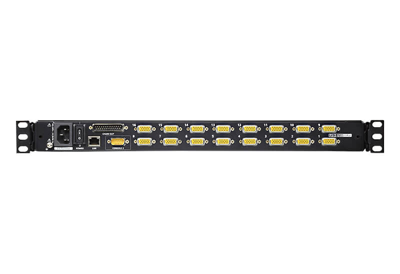 ATEN 16-Port 19" LCD KVM Switch Over IP (USB - PS/2 VGA) with USB Peripheral port
