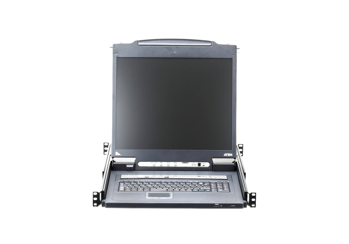ATEN 16-Port 19" LCD KVM Switch Over IP (USB - PS/2 VGA) with USB Peripheral port