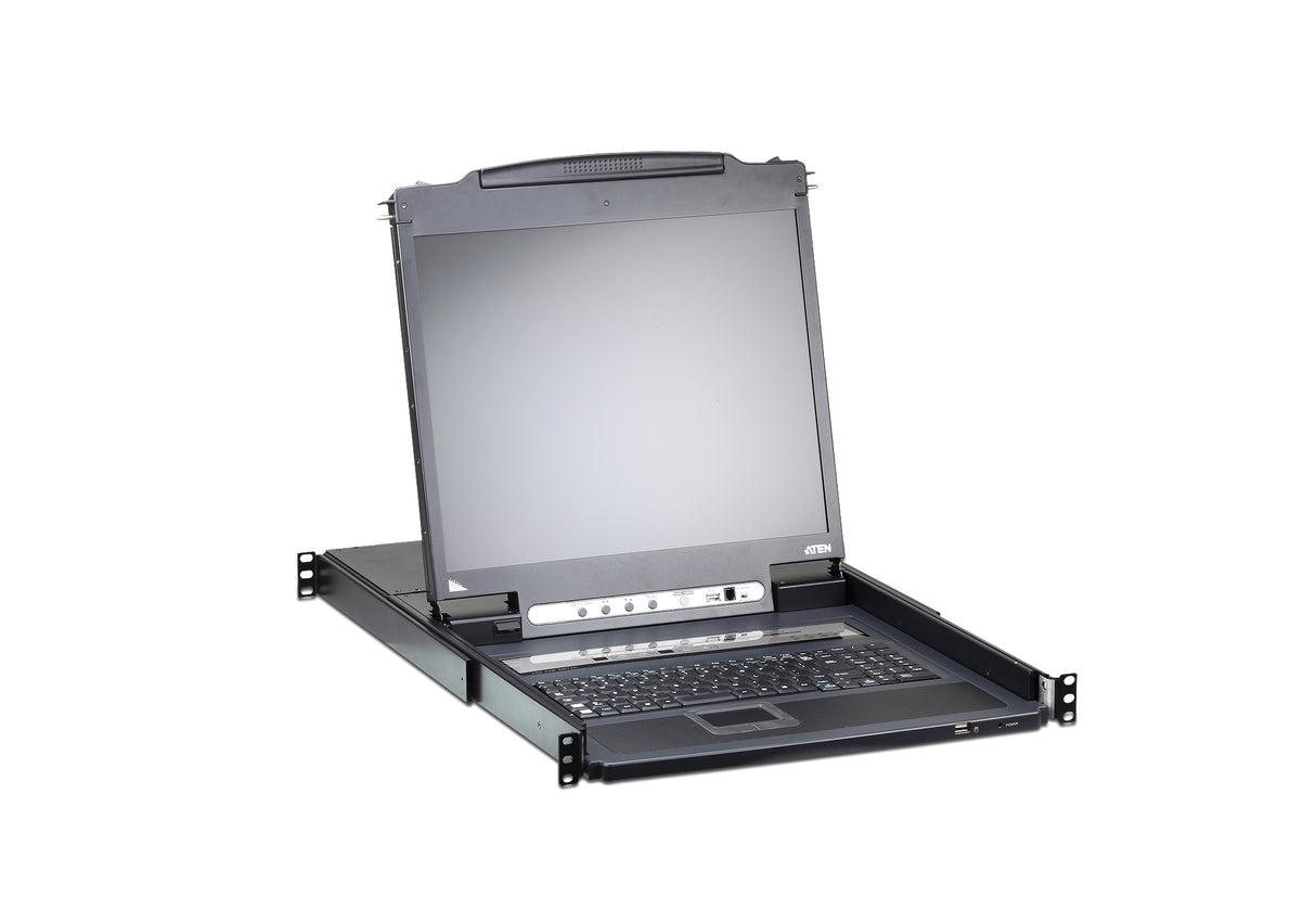 ATEN 16-Port 19" LCD KVM Switch Over IP (USB - PS/2 VGA) with USB Peripheral port
