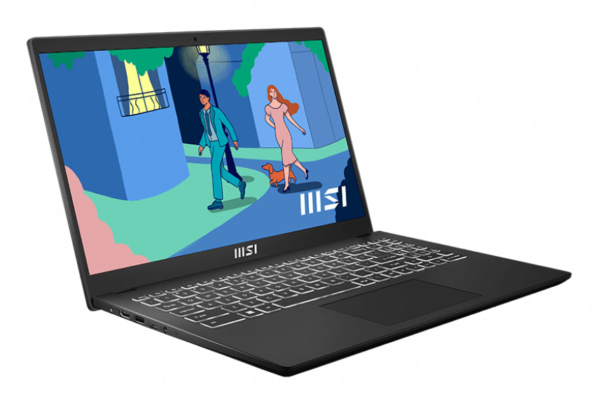 MSI Modern 15 B12M-093CA Intel® Core™ i5 i5-1235U Laptop 39.6 cm (15.6") Full HD 16 GB DDR4-SDRAM 512 GB SSD Wi-Fi 6 (802.11ax) Windows 11 Home Black