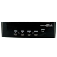 StarTech.com 4 Port DVI VGA Dual Monitor KVM Switch USB with Audio & USB 2.0 Hub - TAA