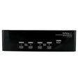 StarTech.com 4 Port DVI VGA Dual Monitor KVM Switch USB with Audio & USB 2.0 Hub - TAA