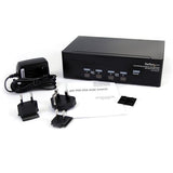 StarTech.com 4 Port DVI VGA Dual Monitor KVM Switch USB with Audio & USB 2.0 Hub - TAA