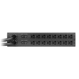 APC NetShelter Rack Automatic Transfer Switch, 2U, 30A, 120V, 2 L5-30P IN, 16 5-20R OUT, 50/60Hz
