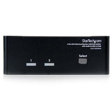 StarTech.com 2 Port DVI VGA Dual Monitor KVM Switch USB with Audio & USB 2.0 Hub - TAA