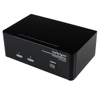 StarTech.com 2 Port DVI VGA Dual Monitor KVM Switch USB with Audio & USB 2.0 Hub - TAA