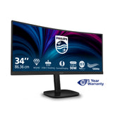 Philips 3000 series 34B2U3600C/27 computer monitor 86.4 cm (34") 3440 x 1440 pixels Wide Quad HD LCD Black