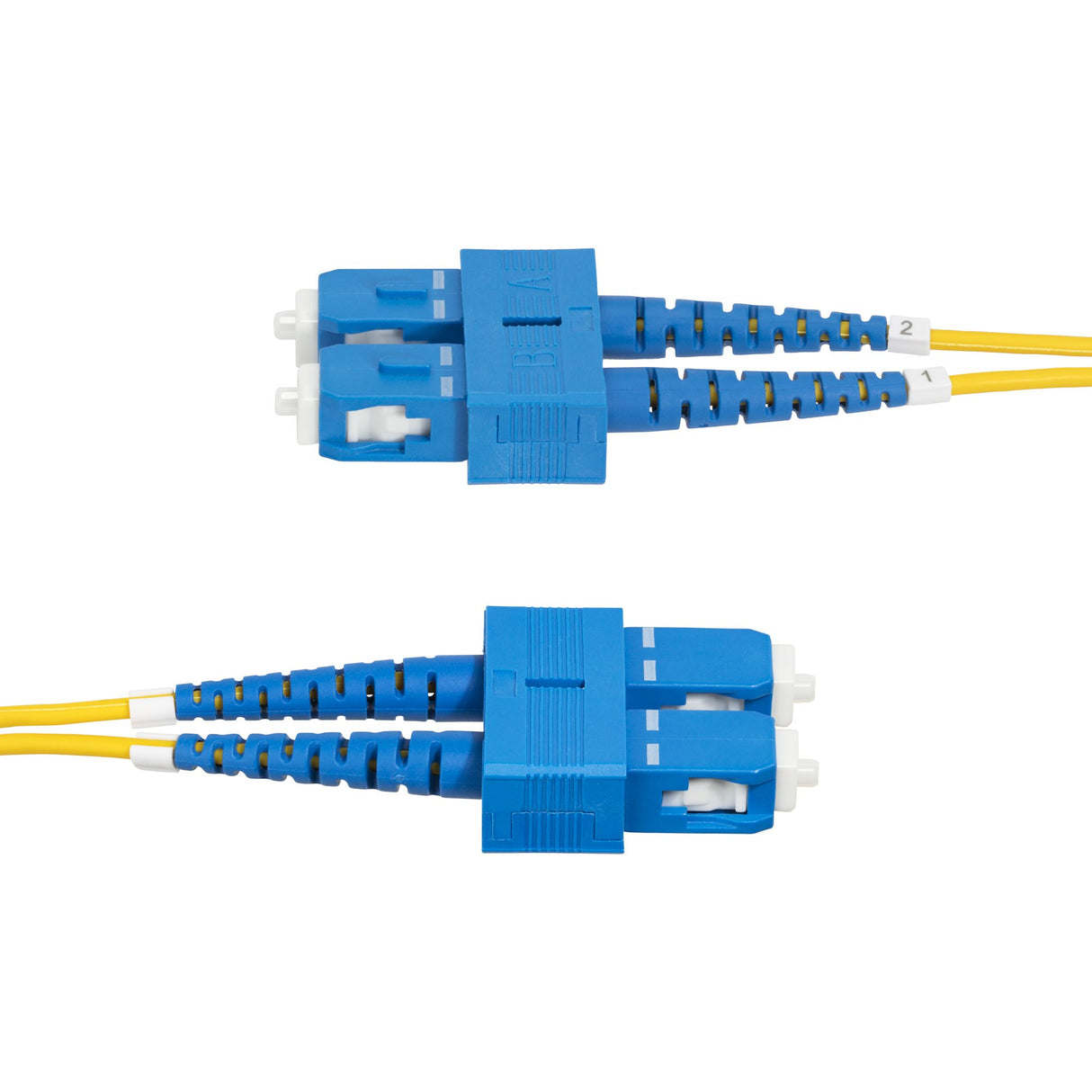 StarTech.com 1m (3.3ft) SC to SC (UPC) OS2 Single Mode Duplex Fiber Optic Cable, 9/125µm, 40G/100G Zipcord, Bend Insensitive, Low Insertion Loss - LSZH Fiber Jumper Cord