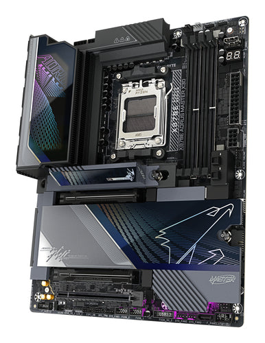 GIGABYTE X870E AORUS MASTER X3D Motherboard - Supports AMD Ryzen 9000 CPUs, 18+2+2 Phases Digital VRM, up to 9000Hz DDR5 (OC), 2xPCIe 5.0 + 3xPCIe 4.0, Wi-Fi 7, 10GbE LAN, USB 4