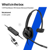 HP Poly Mission 415 Monaural USB Wired Headset Classic (Bulk)