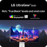 LG 34GS95QE-W computer monitor 86.1 cm (33.9") 3440 x 1440 pixels UltraWide Quad HD OLED White