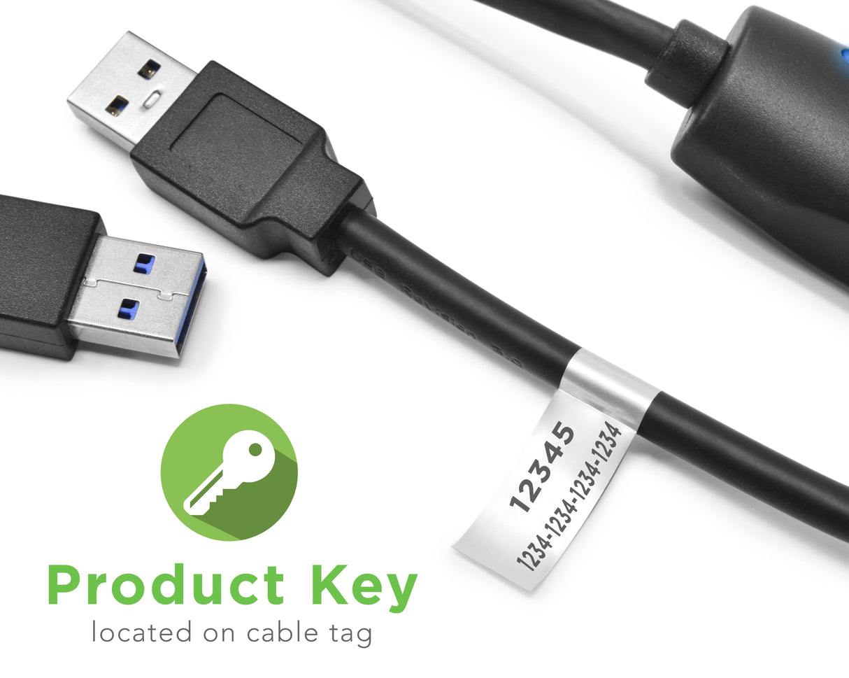 Plugable Technologies USB 3.0 Transfer Cable, Unlimited Use, Transfer Data Between 2 Windows PC's, Compatible with Windows 11, 10, 8.1, 8, 7, Vista, XP, Bravura Easy Computer Sync Software Included