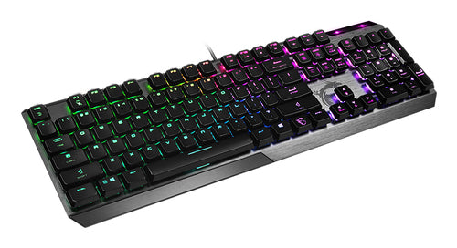 MSI VIGOR GK50 LOW PROFILE Mechanical Gaming Keyboard 'UK-Layout, KAILH Low-Profile Switches, Multi-Layer RGB LED Backlit, Tactile, Floating Key Design'