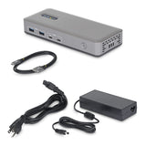 StarTech.com Dual-Monitor USB-C Docking Station, HDMI, 4K 60Hz, 100W Laptop Charging, 1GbE, Driverless, Multi-Monitor Dock For Windows