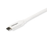 StarTech.com 6.6ft (2m) USB-C Fast Charging Cable, Charge & Sync, 100W (5A) PD, USB 2.0, USB-IF Certified - White USB C Charging Cord