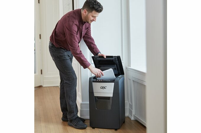 GBC 150X paper shredder Micro-cut shredding 55 dB 22 cm Black, Grey