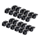 StarTech.com Cat6 Keystone Jack, 24-Pack RJ45 Ethernet Keystone Jacks, UTP Cat6 Wall Jack, 90-Degree 110 Punch Down, Black