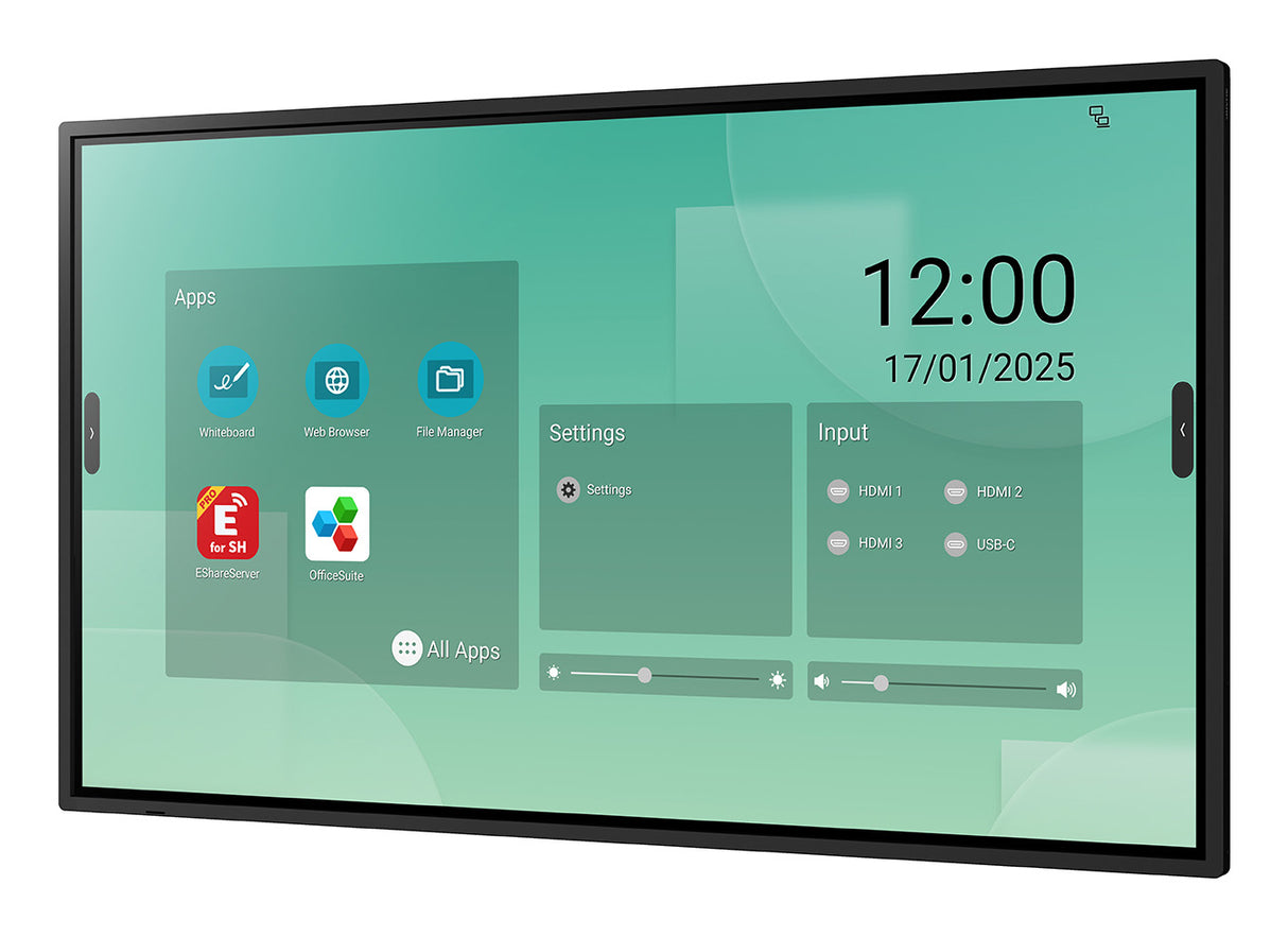 Sharp LM431 Interactive flat panel 109.2 cm (43") LED Wi-Fi 500 cd/m² 4K Ultra HD Black Touchscreen Built-in processor Android 14 18/7