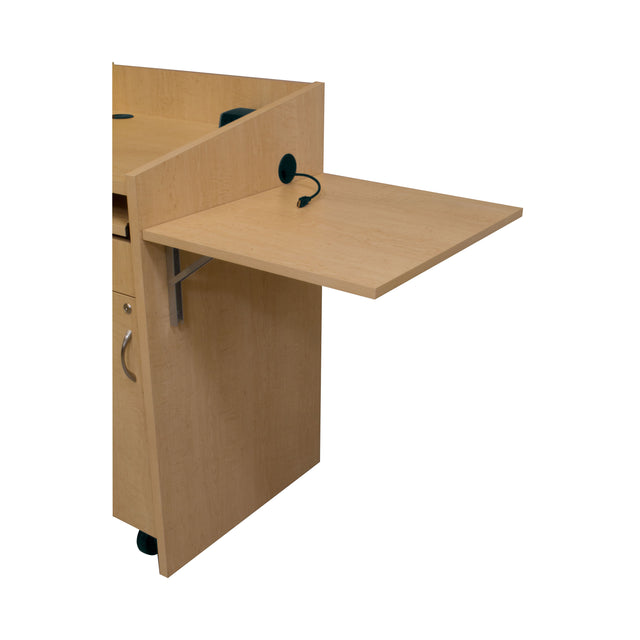 Middle Atlantic L2 Series Flip Up Shelf, 21 Inch Wide , Grained, Dark Cherry Melamine