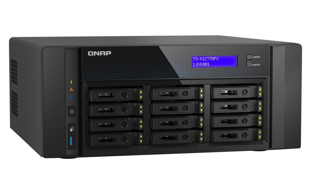QNAP TS-H1277AFX-R7-32G NAS/storage server Tower AMD Ryzen™ 7 32 GB DDR5 0 TB QuTS hero Black